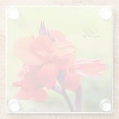 Red Lily Individuelle Name Glasuntersetzer (Rückseite)