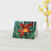 Red Lily Note Card Karte (Gelbe Blume)