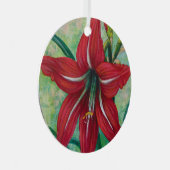Red Lily Ornament Aus Metall (Vorderseite Rechts)