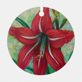 Red Lily Ornament Aus Metall
