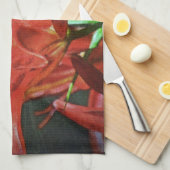 Red Lily Textured Handtuch (Viertel Falte)