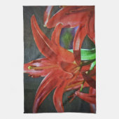 Red Lily Textured Handtuch (Vertikal)