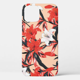 Red Lily: Vintages botanisches Muster. Case-Mate iPhone Hülle