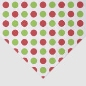 Red & Lime Green Polka Dots Seidenpapier (Detail)