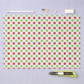 Red & Lime Green Polka Dots Seidenpapier (Handwerk)