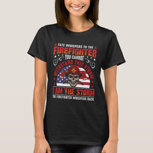 Red Line American Flag Cool Firefighter Plus Size T-Shirt (Vorderseite)