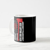 Red Line American Flag Vater Feuerwehrmann Feuerwe Kaffeetasse (Vorderseite Links)