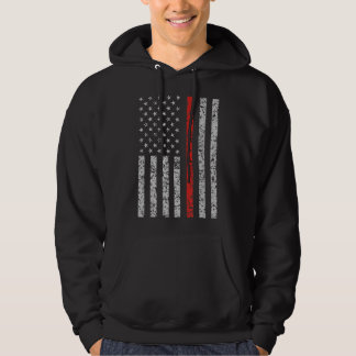 Red Line Firefighter American Flag Hoodie