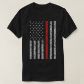 Red Line Firefighter American Flag T-Shirt (Design vorne)