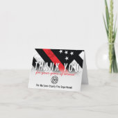 Red Line-Flag für den Feuerwehrruhestand Dankeskarte (Vorderseite)