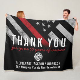 Red Line-Flag für den Feuerwehrruhestand Fleecedecke