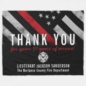 Red Line-Flag für den Feuerwehrruhestand Fleecedecke (Vorderseite (Horizontal))