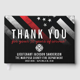 Red Line-Flag für den Feuerwehrruhestand Gästebuch