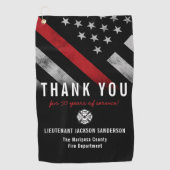 Red Line-Flag für den Feuerwehrruhestand Golfhandtuch (Vorderseite)