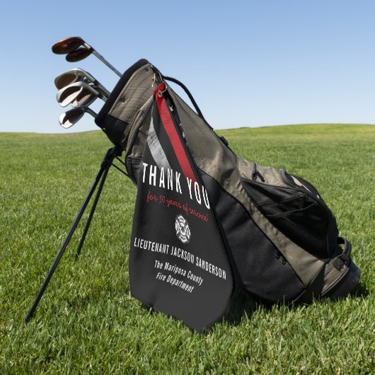 Red Line-Flag für den Feuerwehrruhestand Golfhandtuch (Gras)