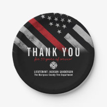 Red Line-Flag für den Feuerwehrruhestand