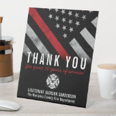 Red Line-Flag für den Feuerwehrruhestand Sockelschild (In Situ)