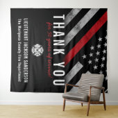 Red Line-Flag für den Feuerwehrruhestand Wandteppich (Beispiel (Horizontal))