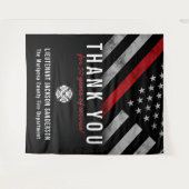 Red Line-Flag für den Feuerwehrruhestand Wandteppich (Vorderseite (Horizontal))