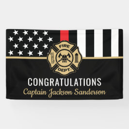 Red Line-Flag für Feuerwehrruhestand-Party Banner