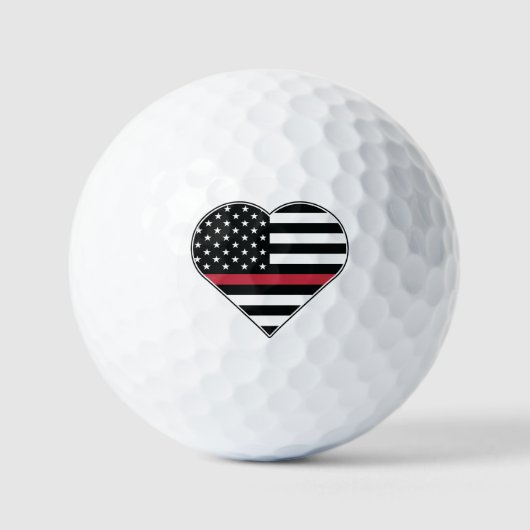 Red Line Flag Heart Golfball (Vorderseite)