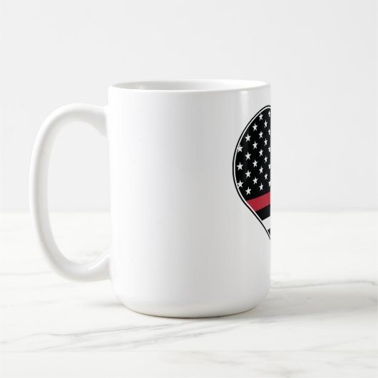 Red Line Flag Heart Kaffeetasse (Links)