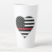 Red Line Flag Heart Milchtasse (Vorderseite)