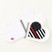 Red Line Flag Heart Notizblock (Innenseite)