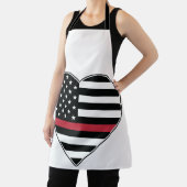 Red Line Flag Heart Schürze (InSitu)