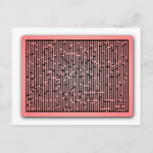 Red Line Maze Postkarte (Vorderseite)