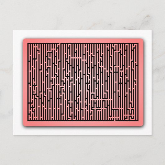 Red Line Maze Postkarte (Vorderseite)