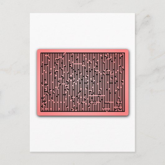Red Line Maze Postkarte (Vorderseite)