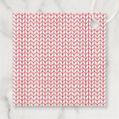 RED LINE STRICK 2" Quadratgarnmarken Geschenkanhänger (Rückseite)