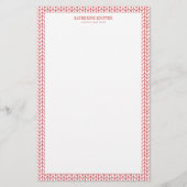 RED LINE STRICK 5.5x8.5 Business Stationery Briefpapier (Vorderseite)