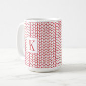 RED LINE STRICK Tall White Tasse + Ursprünglich (Vorderseite Links)