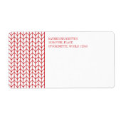 RED LINE STRICK Versandadresse Labels (Vorne)