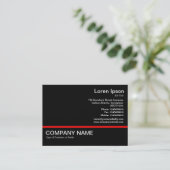 Red Line v2 - Black Visitenkarte (Stehend Vorderseite)