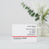 Red Line v2 - Schwarz auf Weiß Visitenkarte (Stehend Vorderseite)