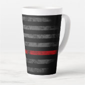 RED LINE Vintag Betsy Ross American Flag Milchtasse (Rechte Ecke)