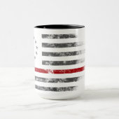 RED LINE Vintag Betsy Ross American Flag Tasse (Zentrum)