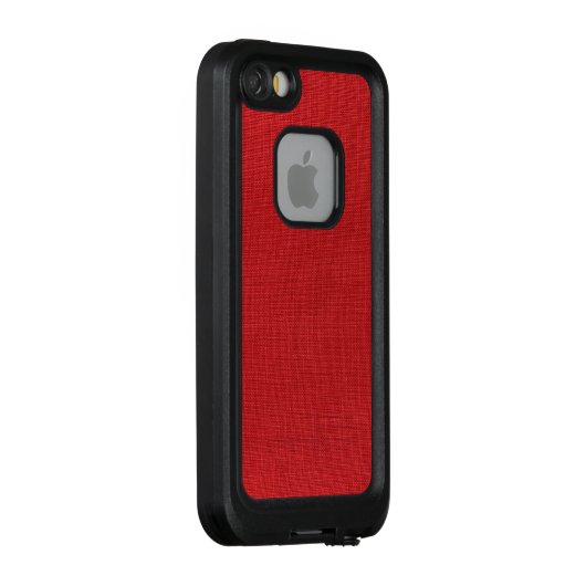 Red Linen Fabric Texture Foto LifeProof iPhone Hülle (Hinten/Rechts)