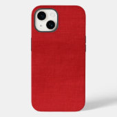 Red Linen Texture Foto Case-Mate iPhone Hülle (Rückseite)