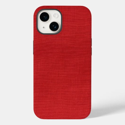 Red Linen Texture Foto Case-Mate iPhone Hülle (Rückseite)