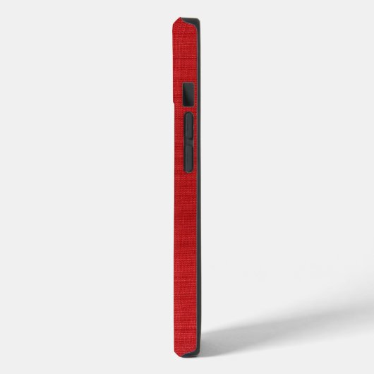 Red Linen Texture Foto Case-Mate iPhone Hülle (Rückseite / Links)