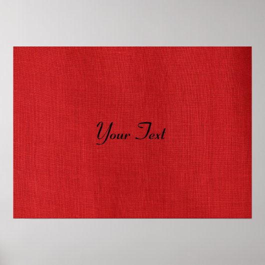 Red Linen Texture Foto Poster (Vorne)