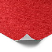 Red Linen Texture Foto Poster (Ecke)