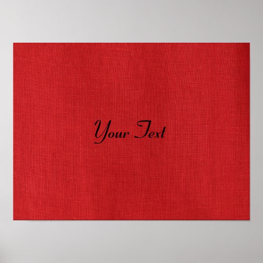 Red Linen Texture Foto Poster (Vorne)
