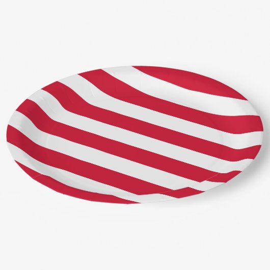 Red Lines 4. Juli Pappteller (Schrägansicht)