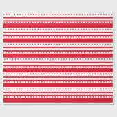 Red Lines and Dots Christmas Simple Geschenkpapier (Flach)