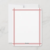 Red Lines Modern Holiday Card Feiertagskarte (Rückseite)